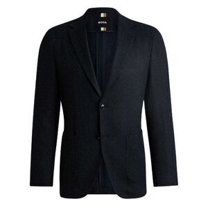 Boss Mens C Jaye Herringbone Regular Formal Blazer / Dark Blue